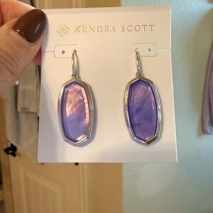 Kendra Scott Lavender Iridescent Earrings